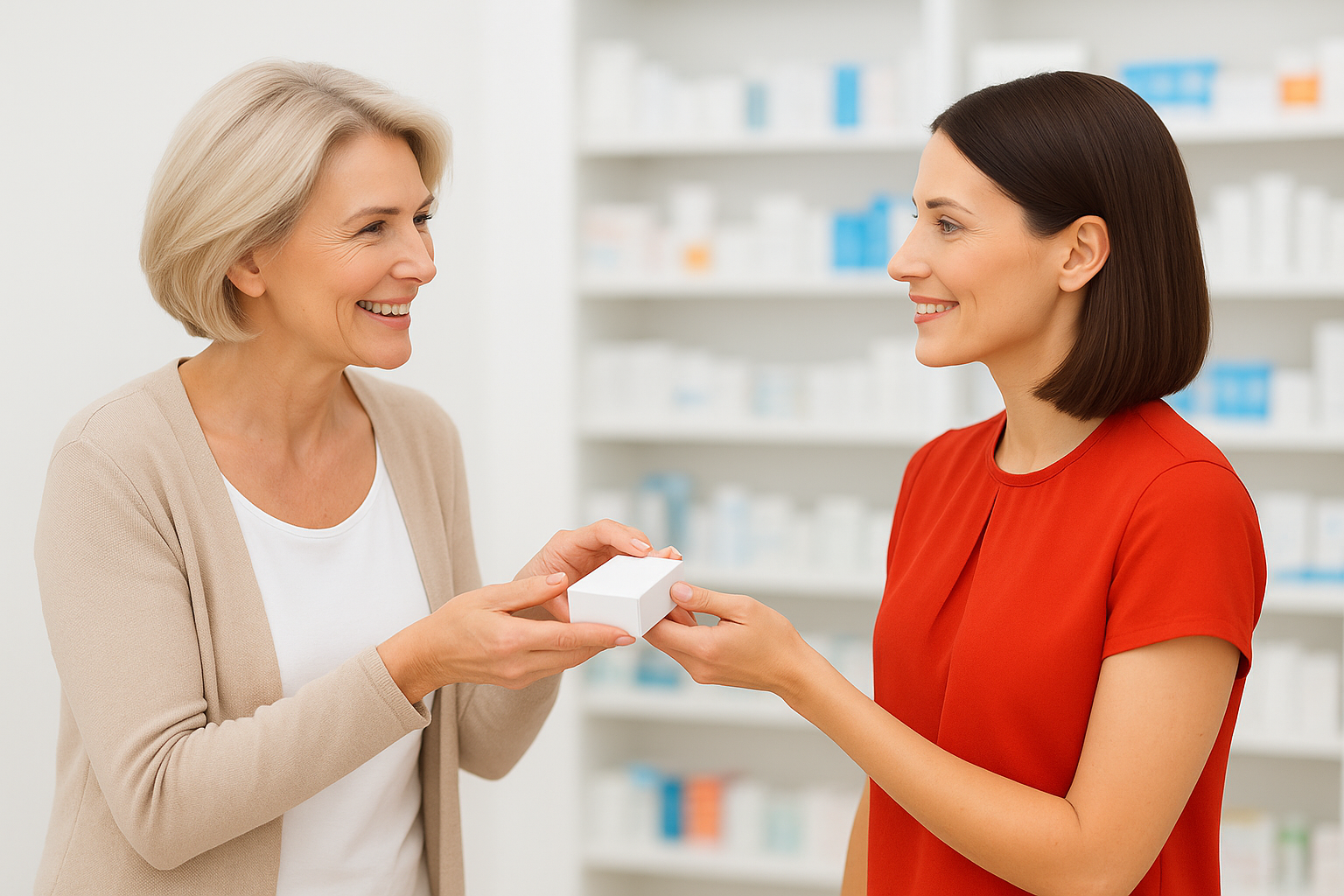 Imagem de entrega de medicamento para consumidor